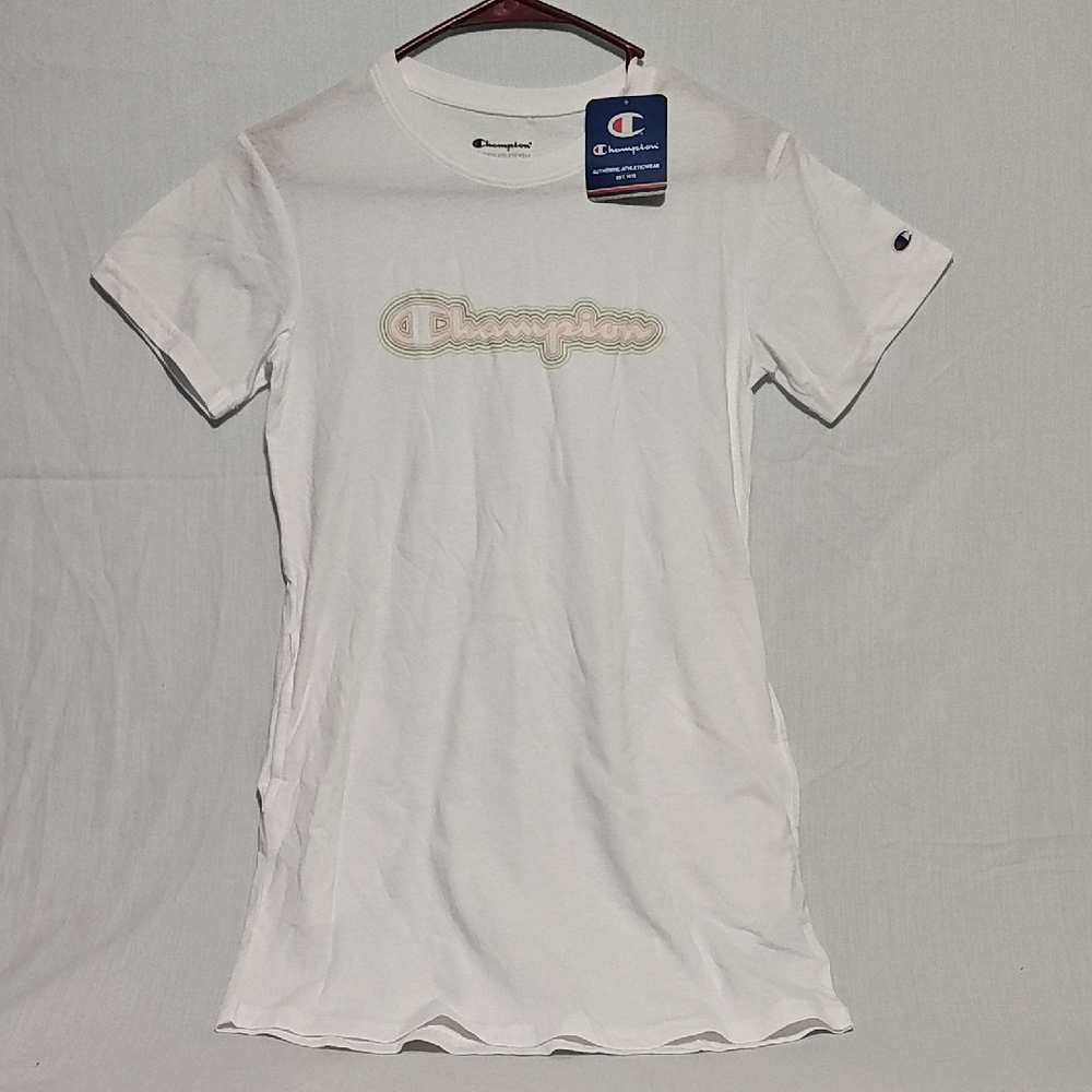 Champion White Tee with Logo